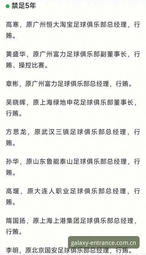 银河娱乐官网入口安装失败 深度解析足协第三批禁足名单:从行业乱象看体育精神回归的实用指南